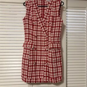 Plaid Tweed Mini Dress